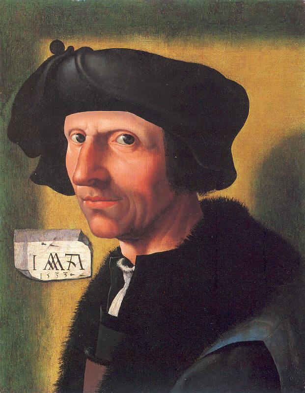Oostsanen, Jacob Cornelisz van Self-Portrait oil painting image